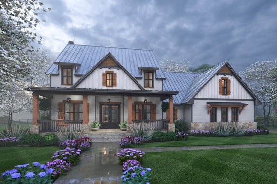 Exterior - Front Elevation 9 for Farmhouse House Plan #120-272 - 3 bed, 2.5 bath