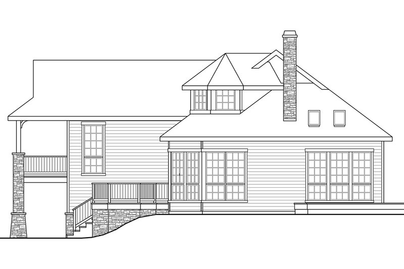 House Design - Exterior - Other Elevation 1 for Country House Plan #124-917 - 1 bed, 2 bath
