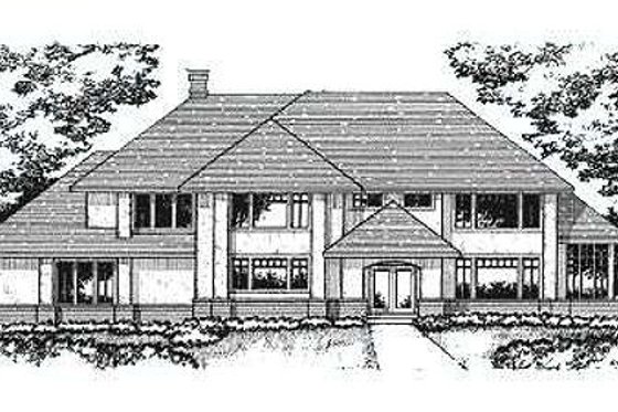Exterior - Other Elevation for Prairie House Plan #51-186 - 4 bed, 3.5 bath