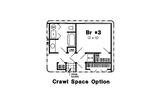 Floor Plan - Other Floor for Country House Plan #312-363 - 3 bed, 2 bath