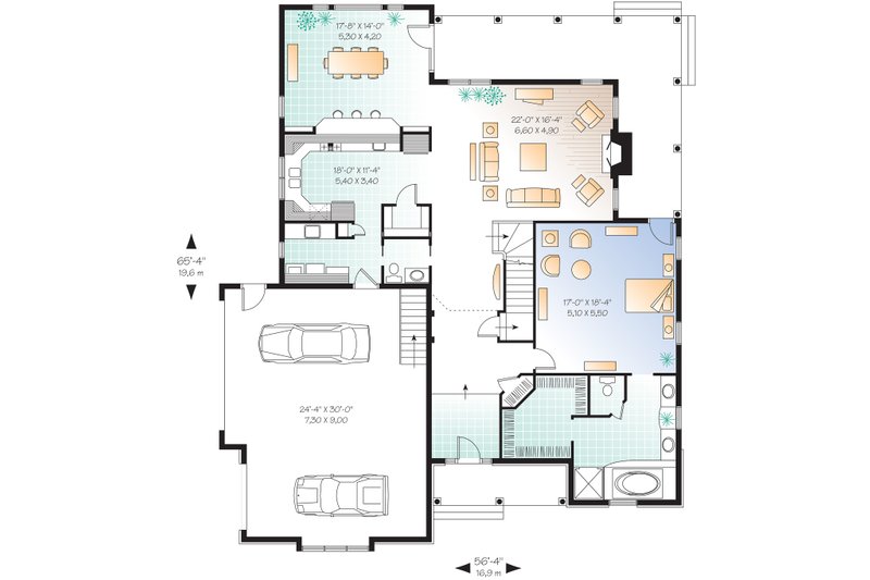 Home Plan - Main Level Floor Plan - 3000 square foot Traditional home
