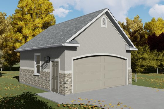 Exterior - Front Elevation 4 for Traditional House Plan #1060-78, 0 bath