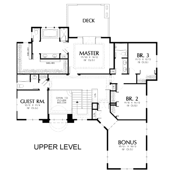 Home Plan - Mediterranean Floor Plan - Upper Floor Plan #48-144