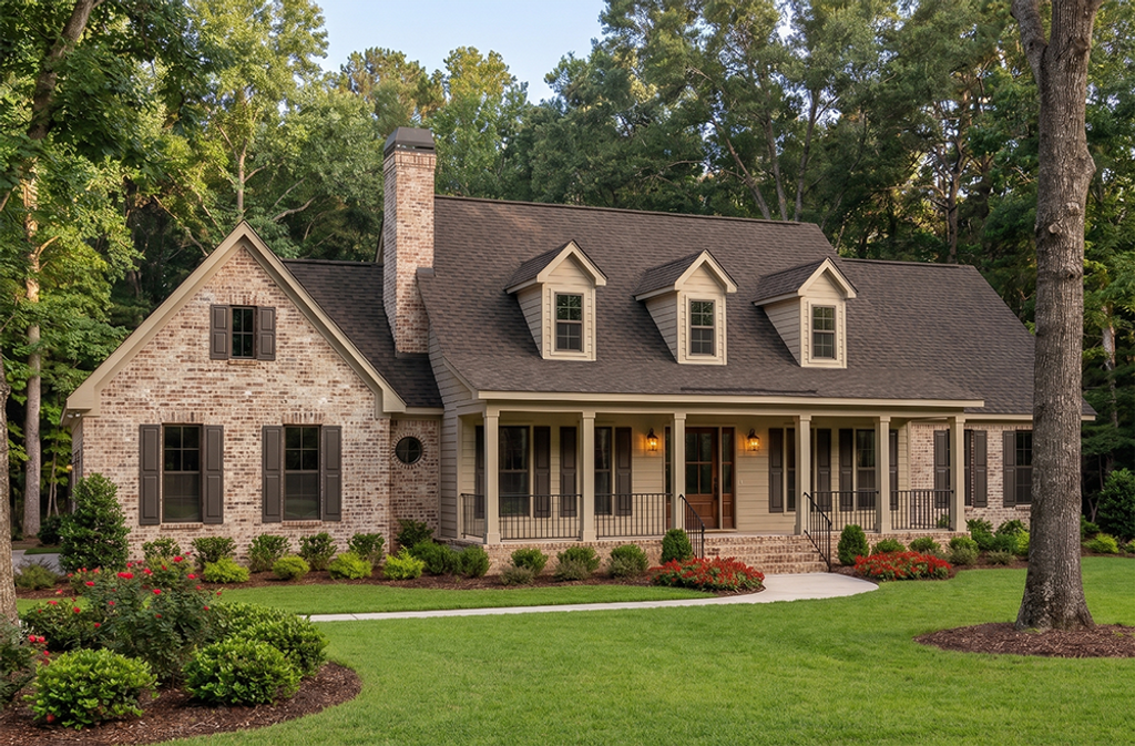 Exterior - Front Elevation 2 for Southern House Plan #406-171 - 3 bed, 2 bath