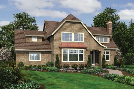 Exterior - Front Elevation for Traditional House Plan #48-564 - 4 bed, 3 bath