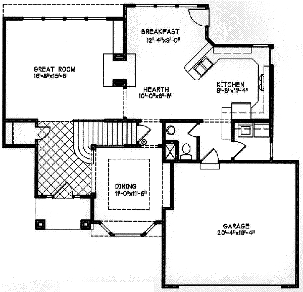 Traditional Floor Plan - Main Floor Plan #6-129