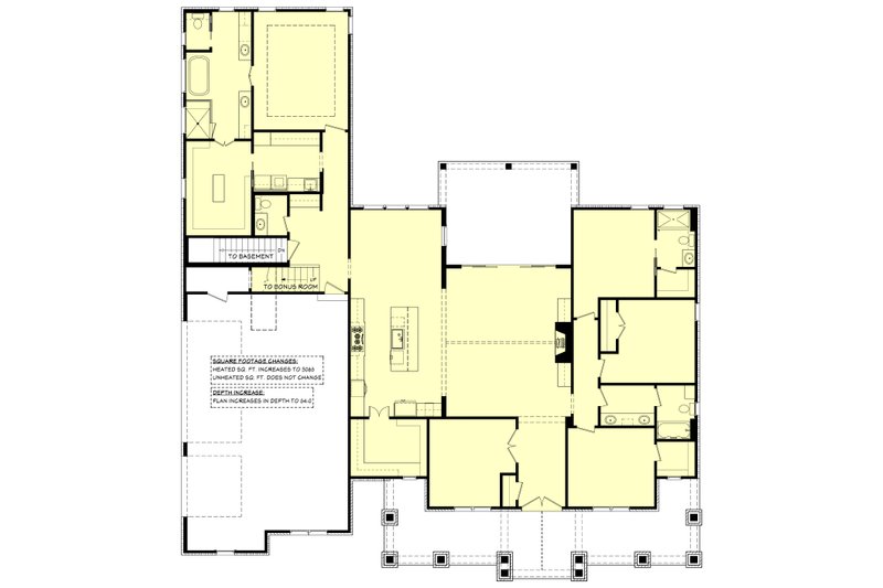House Blueprint - Floor Plan - Other Floor 1 for Farmhouse House Plan #430-300 - 4 bed, 3.5 bath