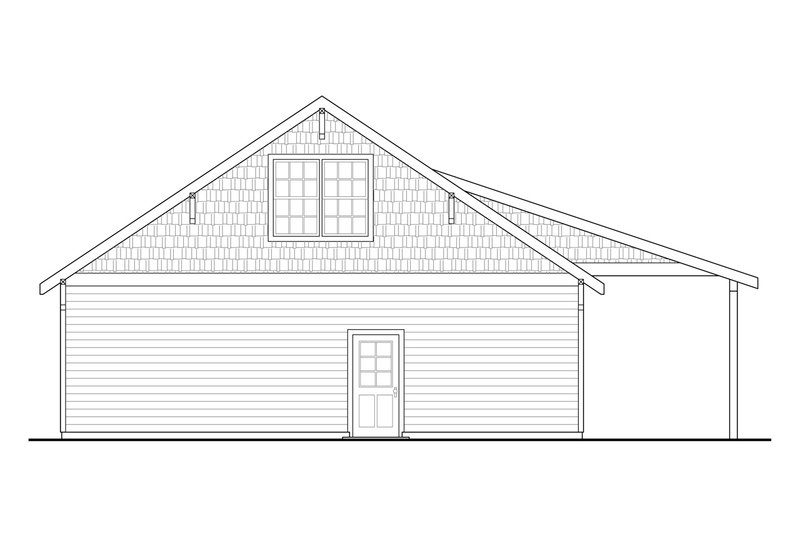 House Blueprint - Exterior - Rear Elevation for Craftsman House Plan #124-1239, 0 bath