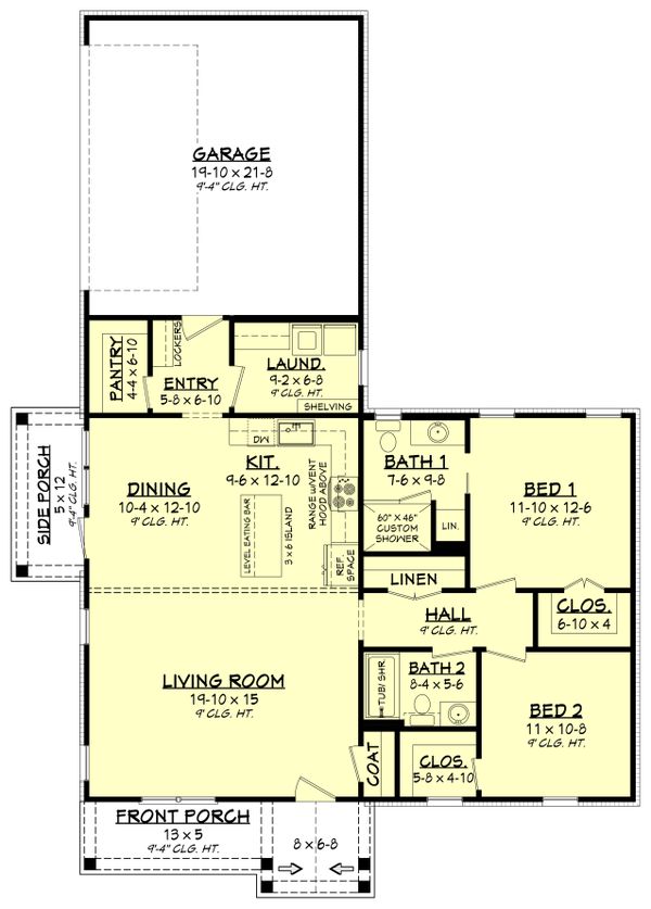 Country Floor Plan - Main Floor Plan #430-239