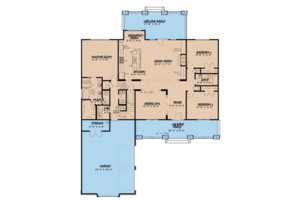 Floor Plan - Main Floor for Country House Plan #923-70 - 4 bed, 3.5 bath