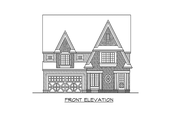 Exterior - Other Elevation 1 for European House Plan #132-157 - 4 bed, 3.5 bath