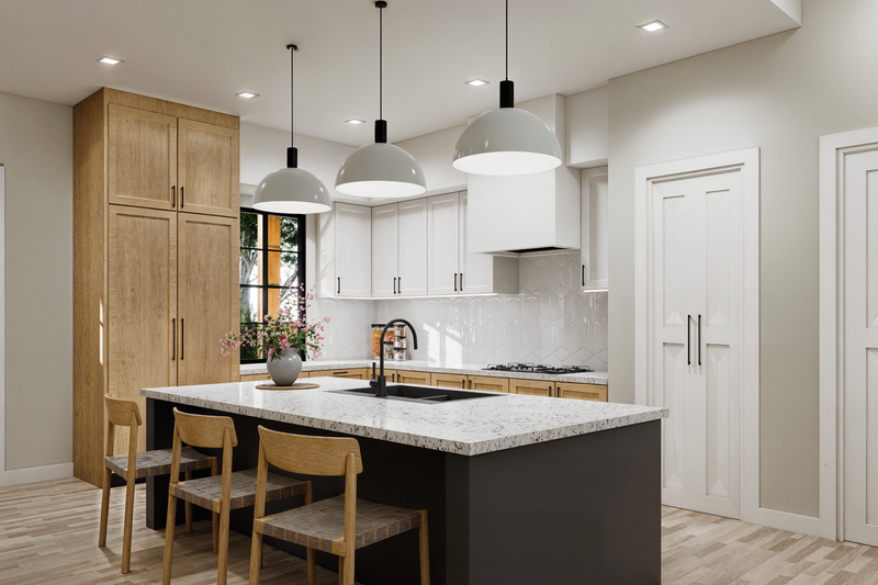 Architectural House Design - Interior - Kitchen 1 for Farmhouse House Plan #54-677 - 3 bed, 2 bath