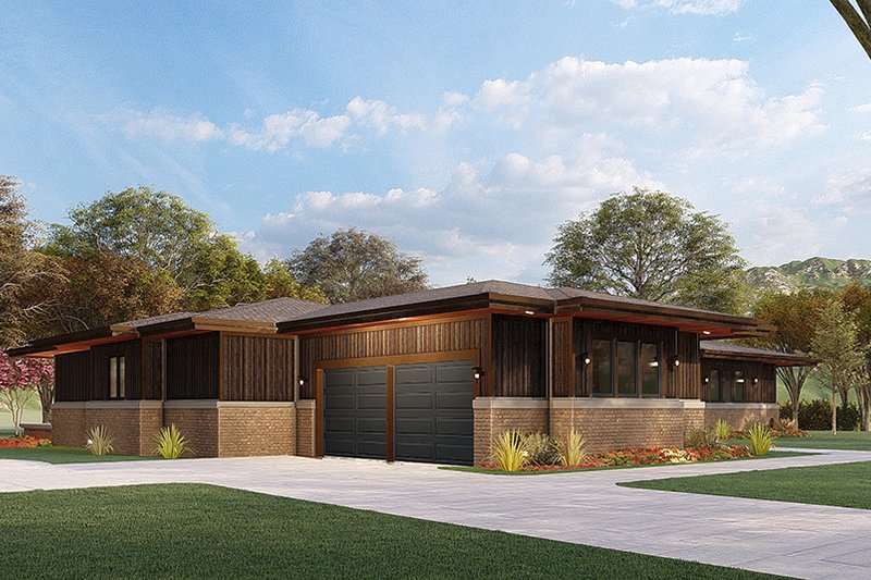Dream House Plan - Exterior - Other Elevation for Prairie House Plan #923-164 - 4 bed, 3.5 bath