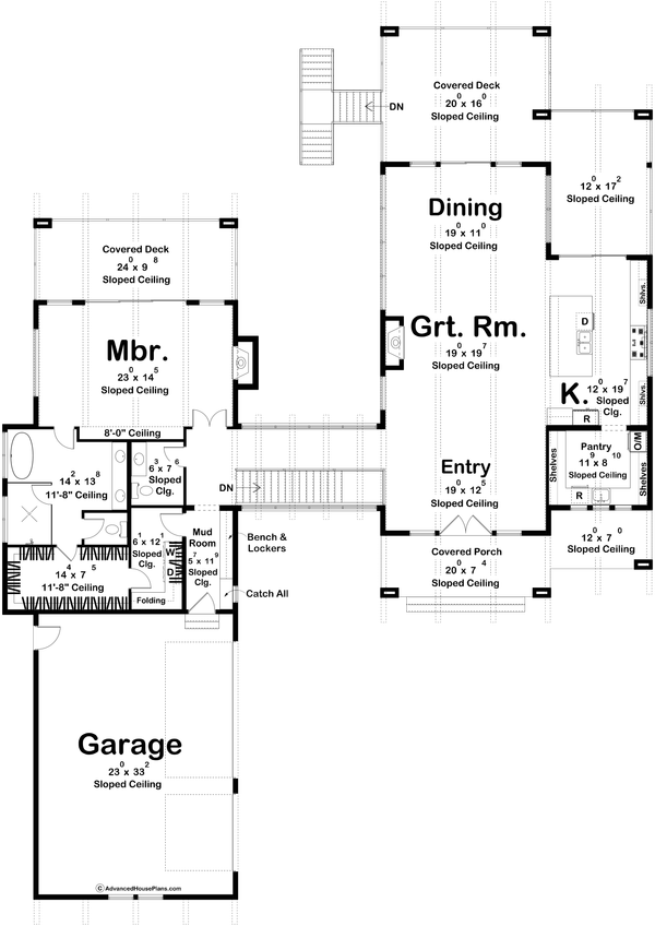 Home Plan - Floor Plan - Main Floor for Modern House Plan #455-814 - 1 bed, 1.5 bath
