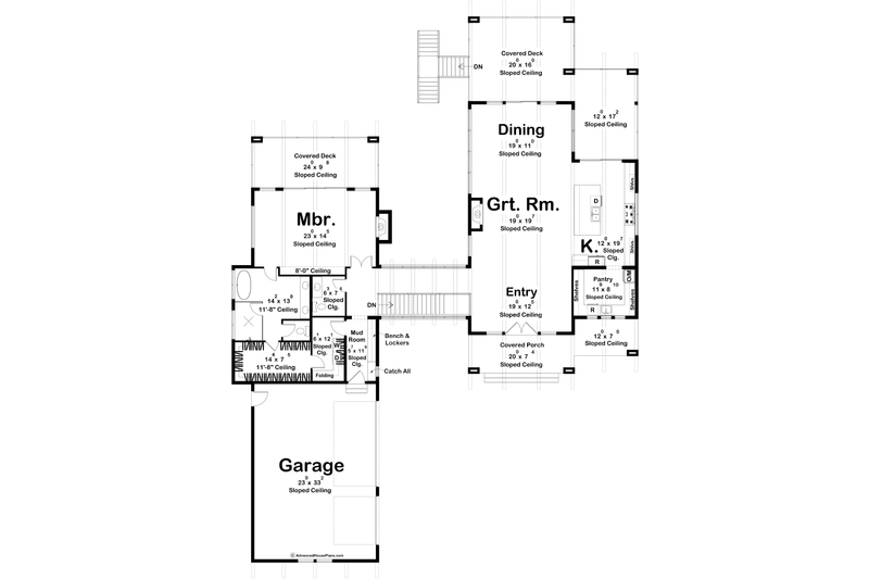 Home Plan - Floor Plan - Main Floor for Modern House Plan #455-814 - 1 bed, 1.5 bath