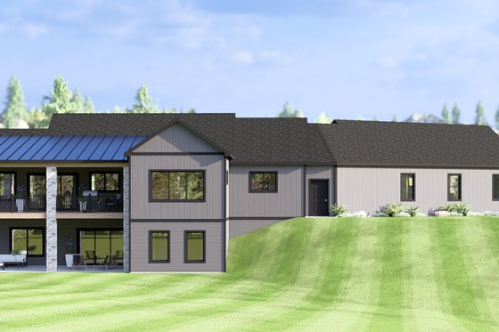 Exterior - Rear Elevation 1 for Country House Plan #1064-357 - 1 bed, 1 bath