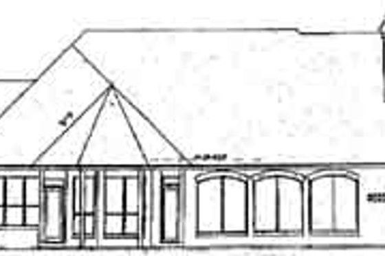 Exterior - Rear Elevation for European House Plan #52-179 - 4 bed, 4.5 bath