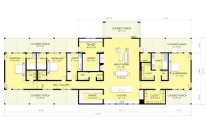 Floor Plan - Main Floor for Ranch House Plan #888-9 - 3 bed, 3.5 bath