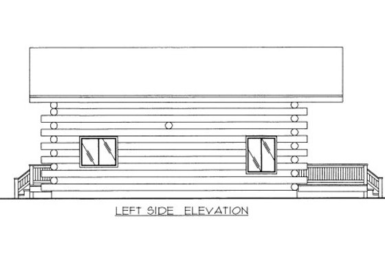 Exterior - Other Elevation for Log House Plan #117-597 - 1 bed, 2 bath
