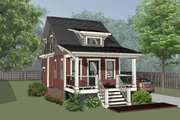 Bungalow Style House Plan - 1 Beds 1 Baths 680 Sq/Ft Plan #79-308 