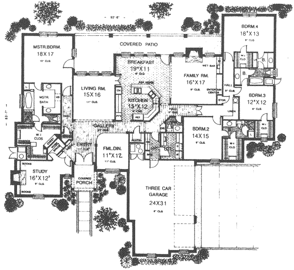 European Floor Plan - Main Floor Plan #310-506