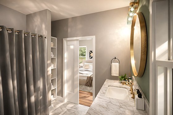 Interior - Master Bathroom for Farmhouse House Plan #44-309 - 3 bed, 2 bath
