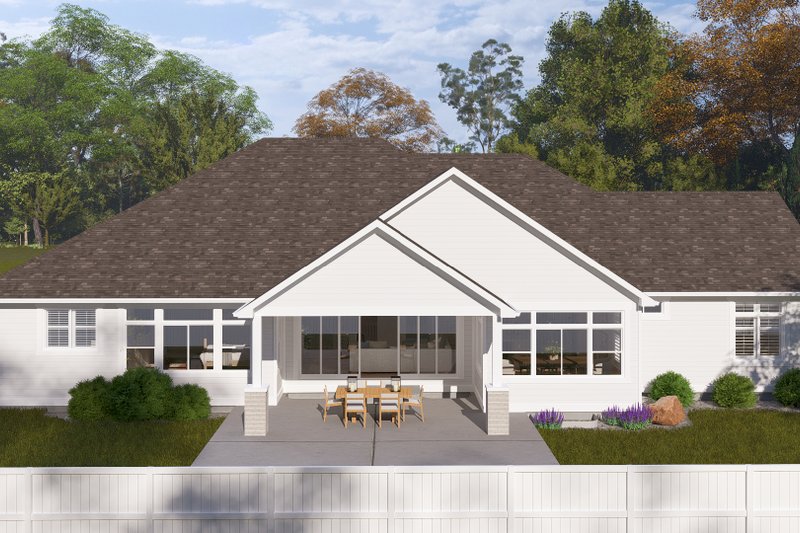 House Blueprint - Exterior - Rear Elevation for Farmhouse House Plan #1060-361 - 4 bed, 3.5 bath
