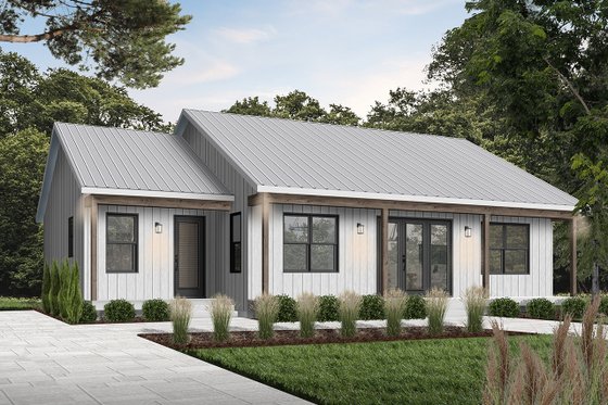Exterior - Front Elevation 3 for Modern House Plan #23-2715 - 2 bed, 2 bath