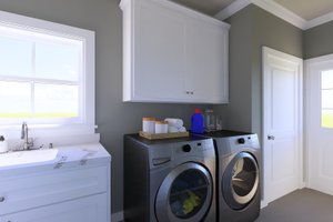 Interior - Laundry for Farmhouse House Plan #44-273 - 3 bed, 2 bath
