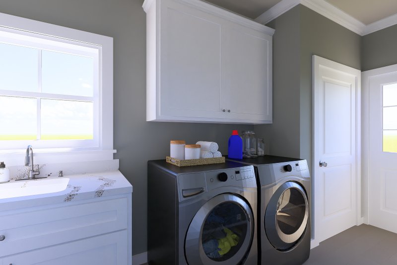 Dream House Plan - Interior - Laundry for Farmhouse House Plan #44-273 - 3 bed, 2 bath