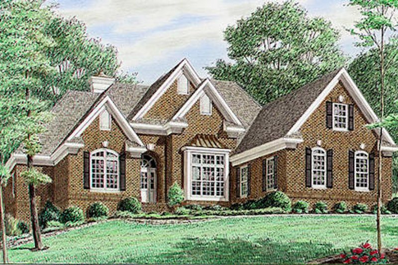 Dream House Plan - Traditional Exterior - Front Elevation Plan #34-119
