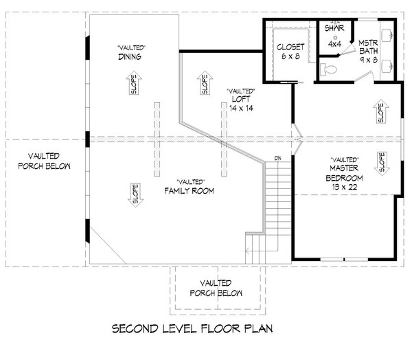 Country Floor Plan - Upper Floor Plan #932-896