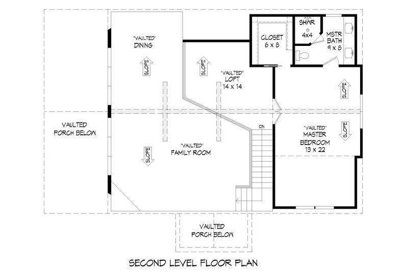 Home Plan - Floor Plan - Upper Floor for Country House Plan #932-896 - 3 bed, 2 bath