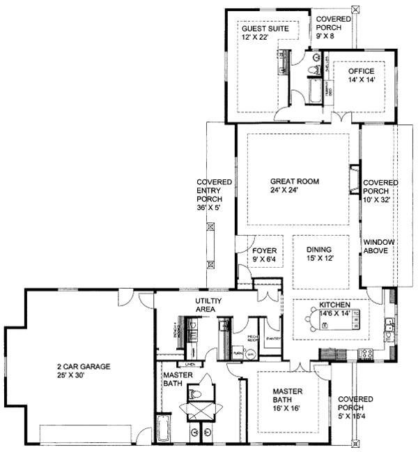Traditional Floor Plan - Main Floor Plan #117-728