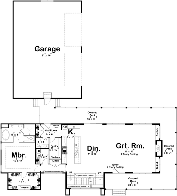 Dream House Plan - Barndominium Floor Plan - Main Floor Plan #455-697
