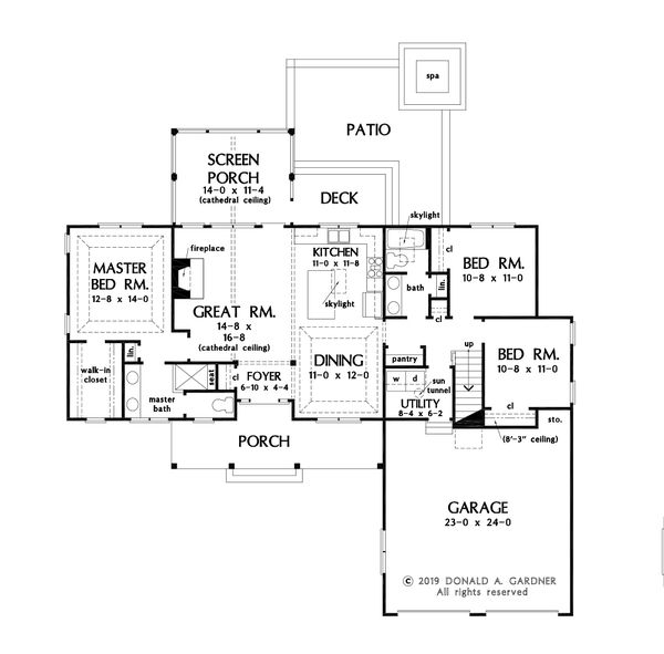 House Plan Design - Ranch Floor Plan - Main Floor Plan #929-1118
