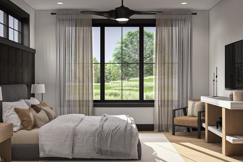 House Blueprint - Interior - Master Bedroom for Modern House Plan #455-470 - 3 bed, 2.5 bath