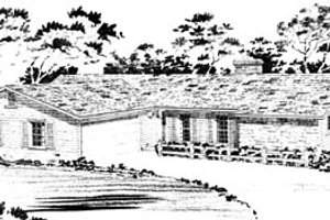 Ranch Exterior - Front Elevation Plan #10-128