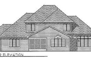 Exterior - Rear Elevation for Traditional House Plan #70-490 - 4 bed, 2.5 bath