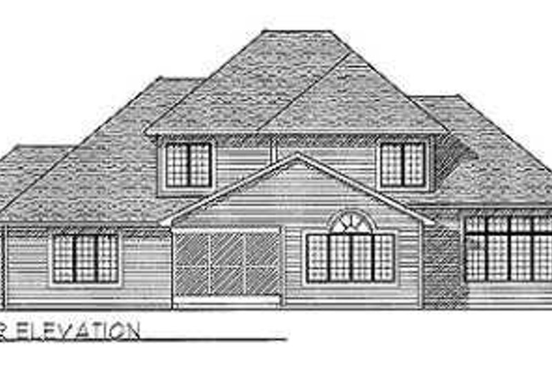 House Plan Design - Exterior - Rear Elevation for Traditional House Plan #70-490 - 4 bed, 2.5 bath
