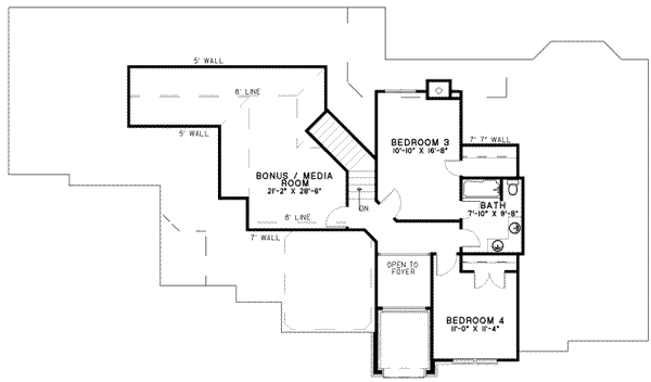 House Plan Design - European Floor Plan - Upper Floor Plan #17-451