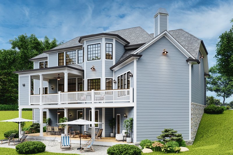 House Plan Design - Exterior - Rear Elevation 1 for Craftsman House Plan #54-721 - 5 bed, 4 bath