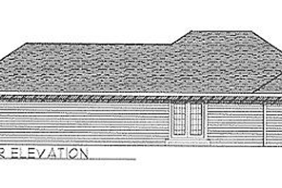 Exterior - Rear Elevation for Traditional House Plan #70-101 - 3 bed, 1 bath