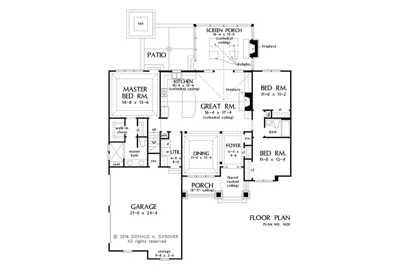 Craftsman Style House Plan - 3 Beds 2 Baths 1622 Sq/Ft Plan #929-1027 ...