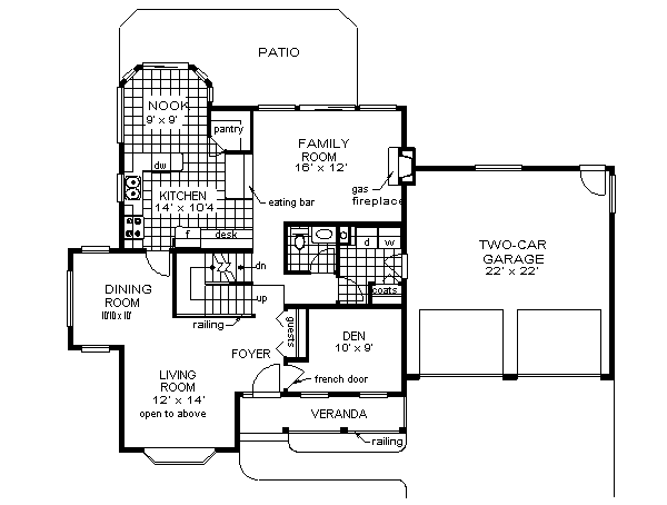 Home Plan - Traditional Floor Plan - Main Floor Plan #18-276