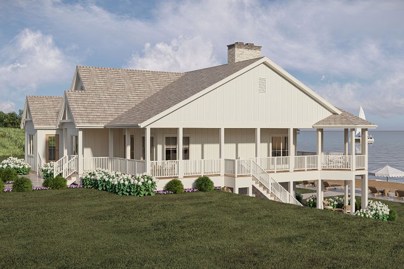 Architectural House Design - Exterior - Other Elevation 1 for Beach House Plan #455-794 - 2 bed, 2 bath