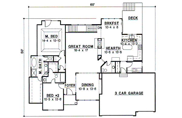 European Floor Plan - Main Floor Plan #67-317