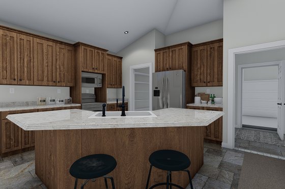 Interior - Kitchen for Traditional House Plan #1060-45 - 3 bed, 2 bath