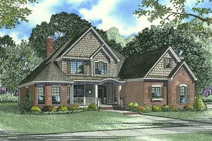 Exterior - Front Elevation 4 for Craftsman House Plan #17-2153 - 4 bed, 3 bath