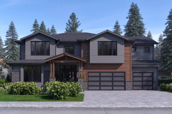 Exterior - Front Elevation for Traditional House Plan #1066-52 - 4 bed, 4 bath